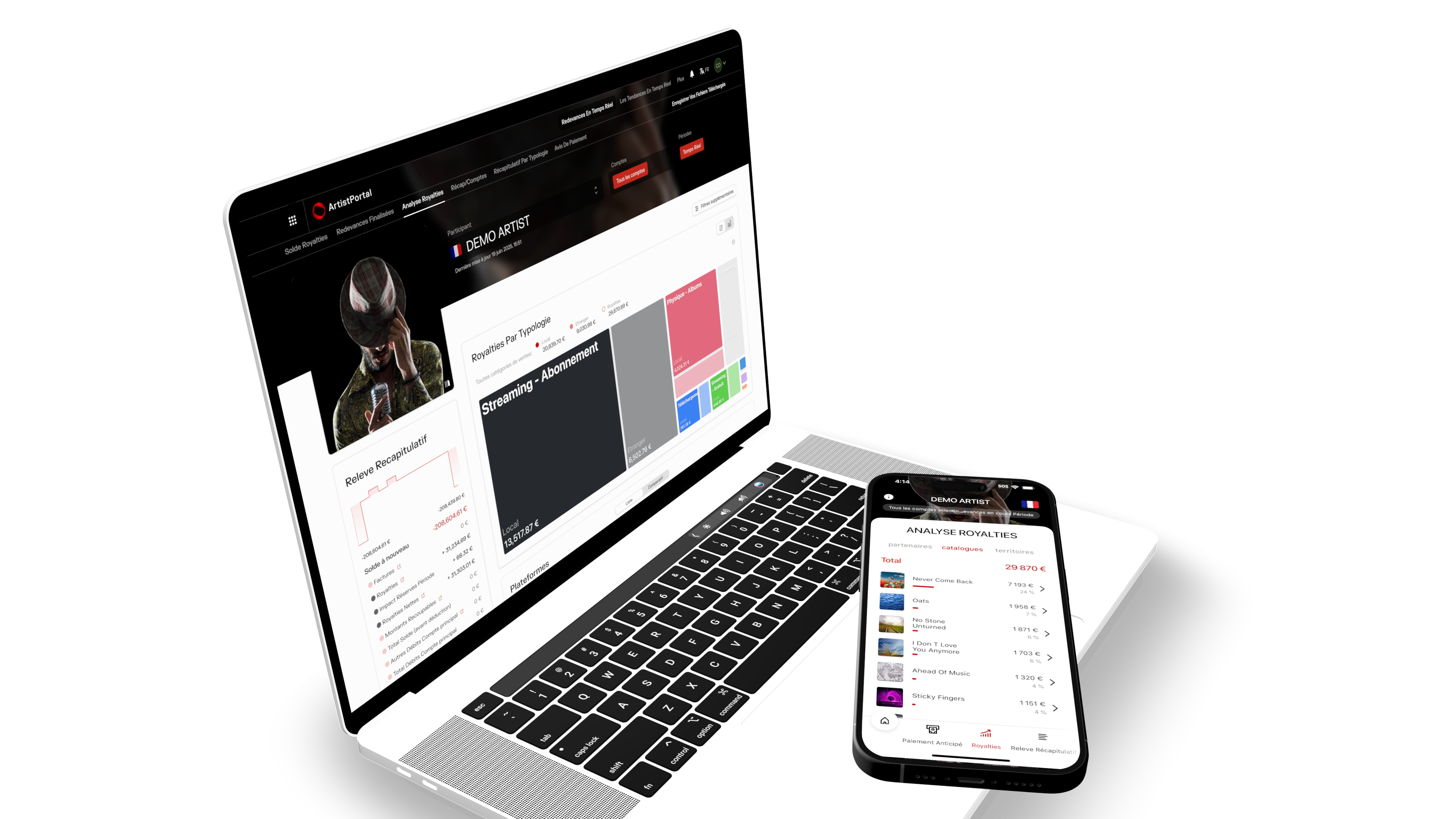 App running on laptop