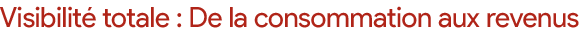 Visibilité totale : De la consommation aux revenus