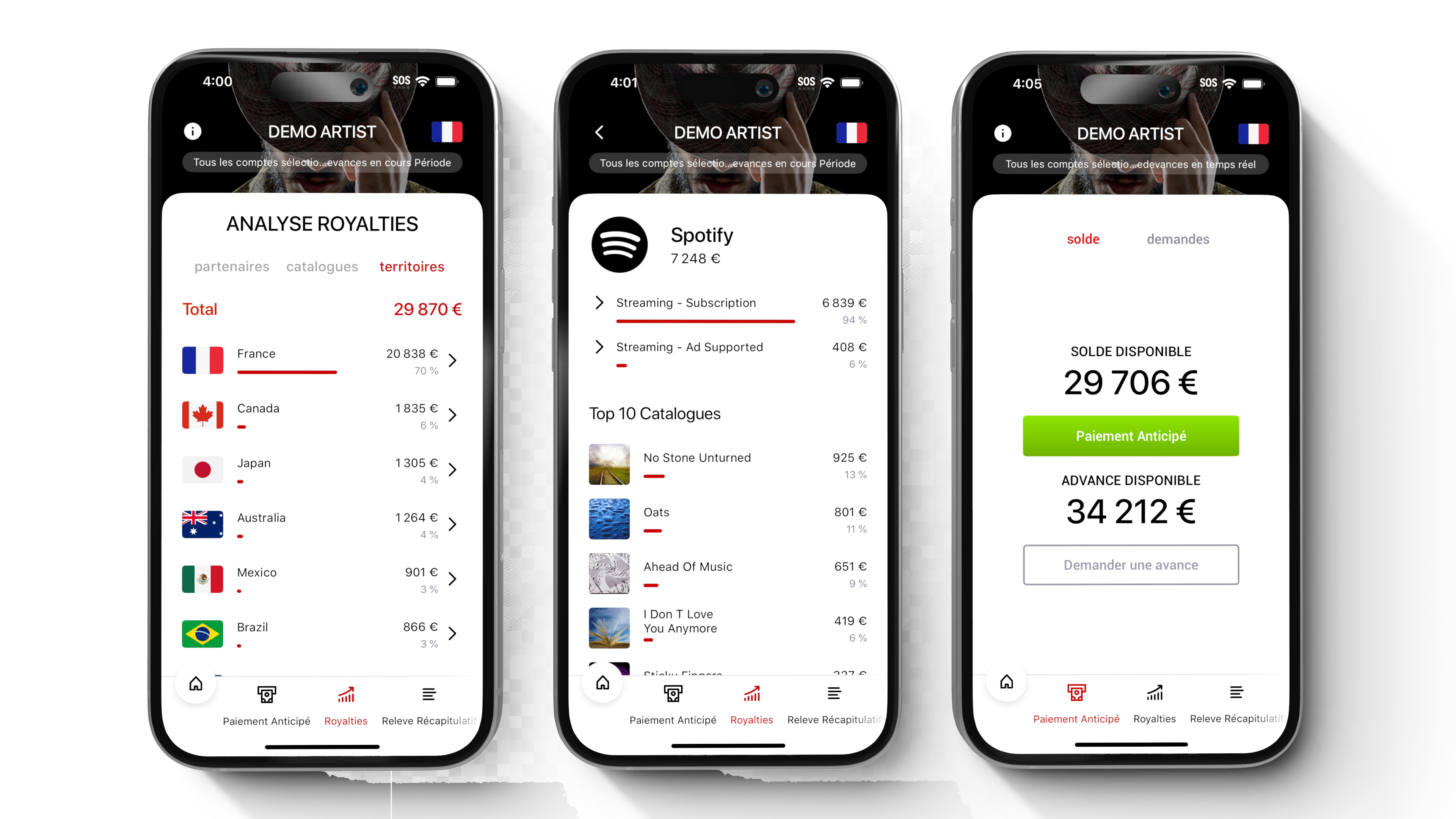 Captures d’écran Mobile
